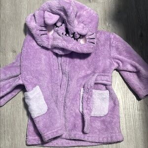 4/$20 George Purple Hooded Plush house coat 6-12M